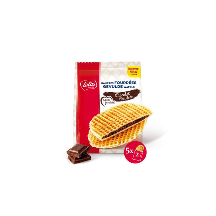 Gaufres Chocolat Fourrées Lotus (5x2)