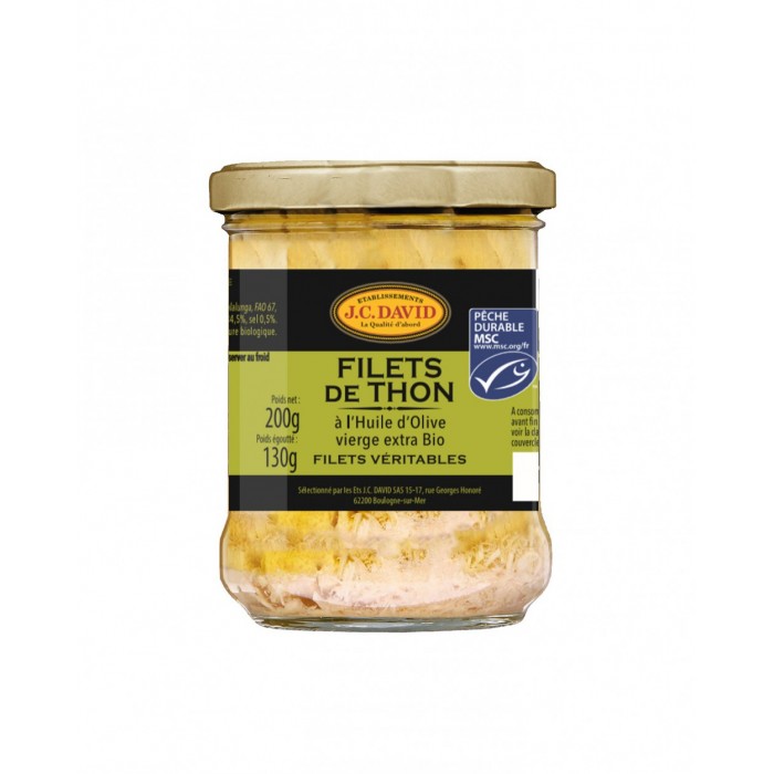 Filet de Thon à l'Huile Olive Bio 200g JC David
