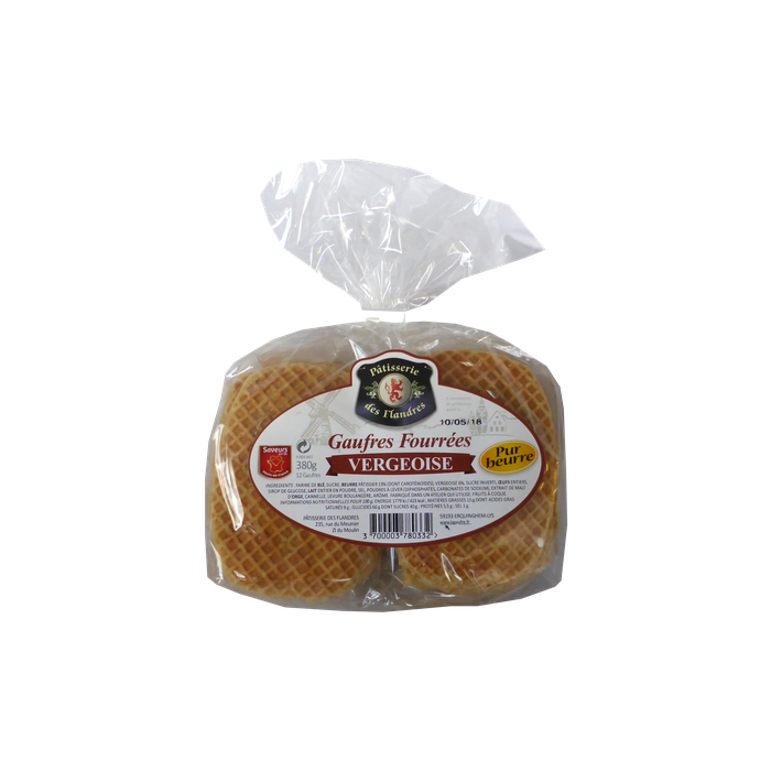Gaufres Fourrées Vergeoise x10 Pâtisserie des Flandres