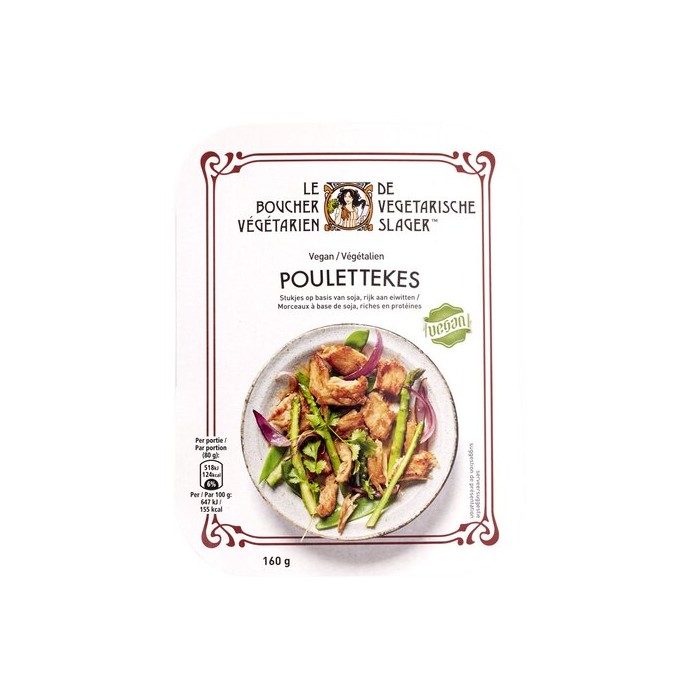 Poulettekes  Végétarien 160g Boucher Végé
