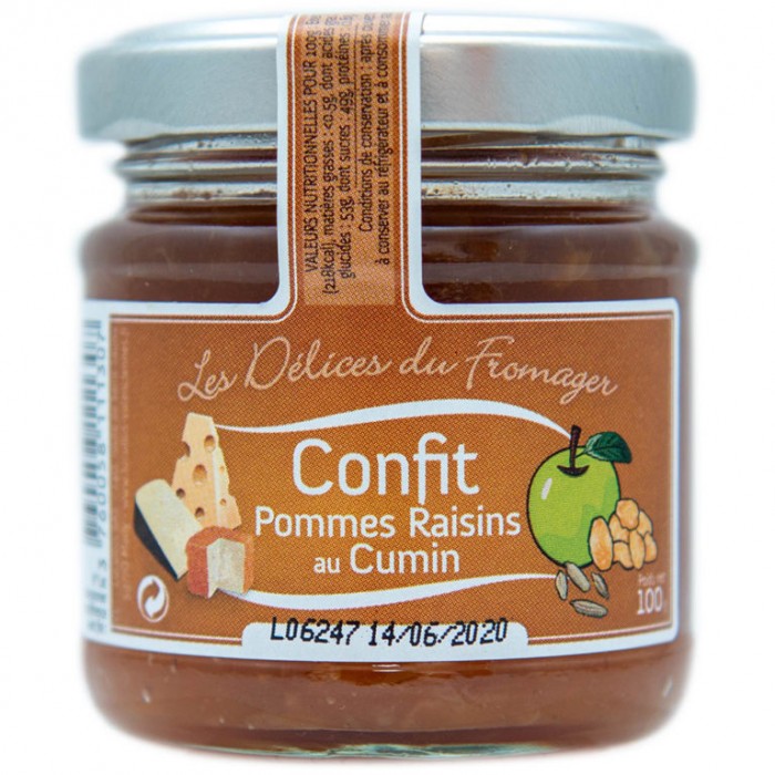 Confit Pomme Raisin Cumin 100g Lucullus