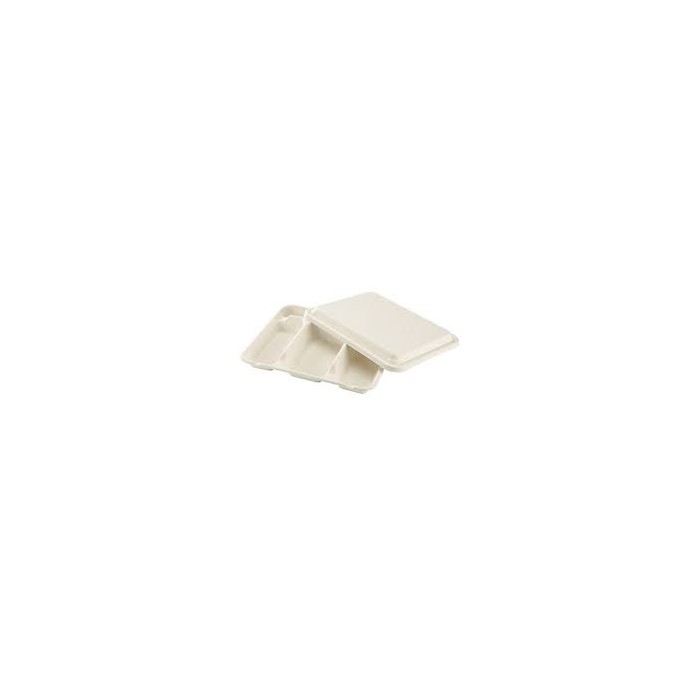 Plateau Repas + Couvercle biodégradable (carton de 50)