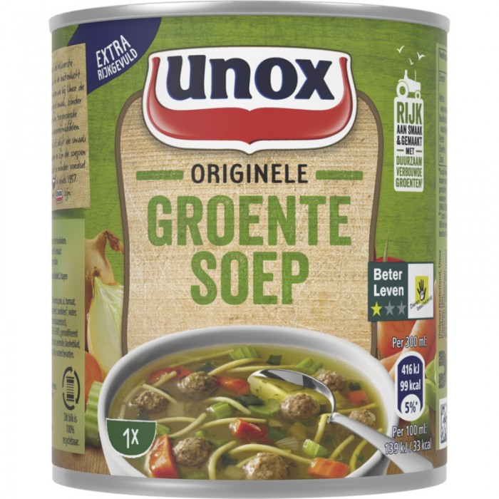 Soupe aux Légumes & Boulettes 300ml Boite Unox