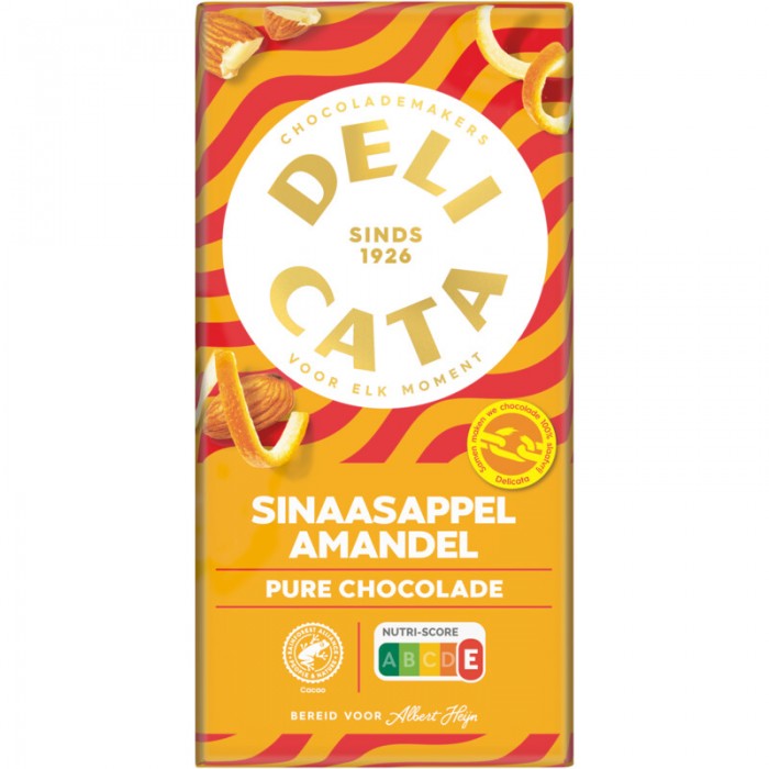 Delicata Choco Noir Orange Amande 150g