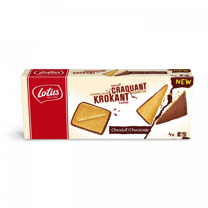 Biscuits craquants Caramélisés Chocolat Lotus (4 x 6)