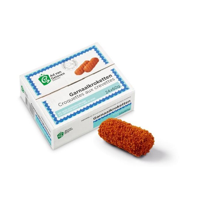 Croquettes Crevettes Grises 24 x 60g A.D.Geloven