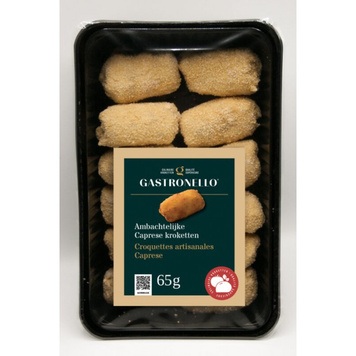 Croquettes Caprese (Mozza, Tomate, Basilic) 12 x 65g Gastronello