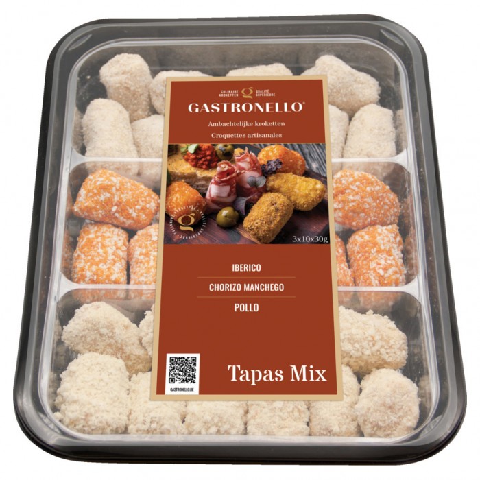 Croquettes Apéro Tapas Mix (3 goûts) 30 x 30g Gastronello