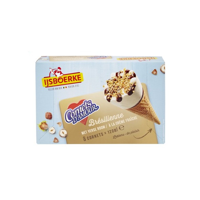 Cornet d'Amour Brésilienne (8x120ml) Ijsboerke