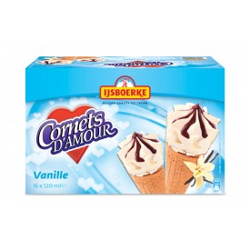 Cornet d'Amour Vanille "PROMO" (16x120ml) Ijsboerke