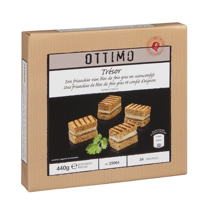 Mini Bouchées TRESOR Pain Epices & Foie Gras (24 x 18.3g) Ottimo