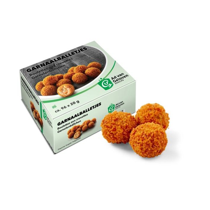 Boulettes Crevettes Grises 20% 96 x 20g Ad.Van Geloven