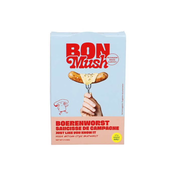 Saucisse Campagne Véggie à base de Pleurotes (2 x 90g) BonMush