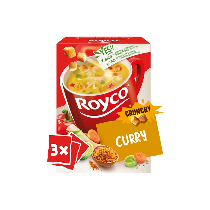 Soupe Curry Crunchy Royco (3 Sachets)
