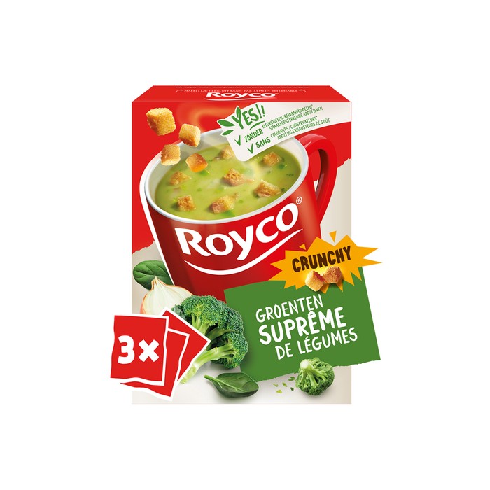 Soupe Suprême de Légumes Crunchy Royco (3 Sachets)