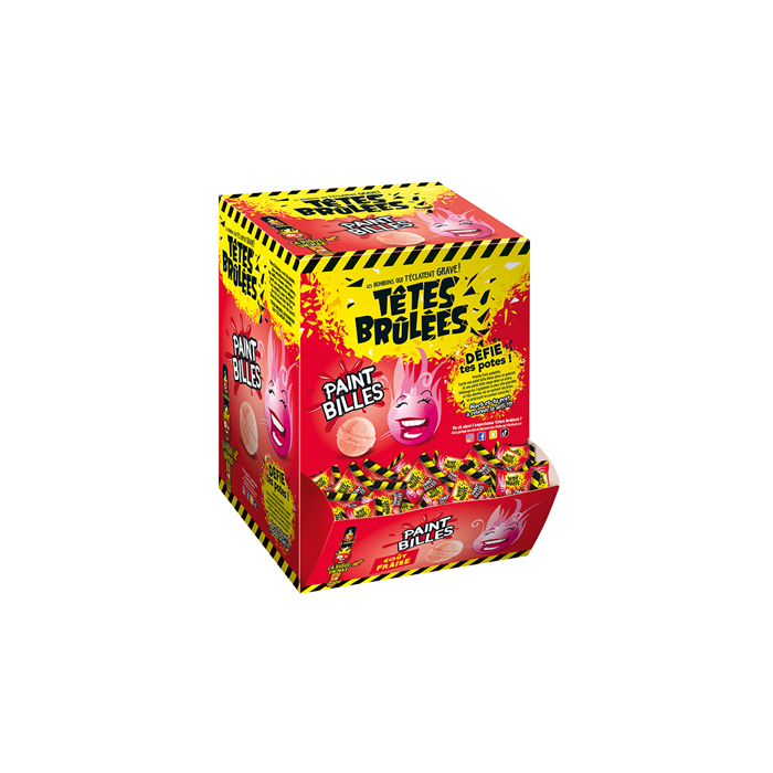Têtes Brulées Fraise 300g Boite Présentoir