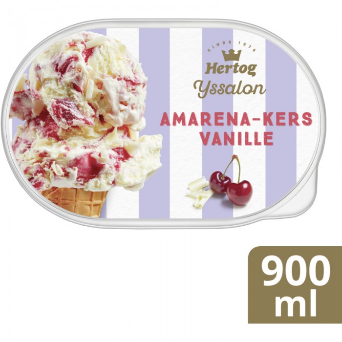 Glace Amaréna Cerise Vanille 900ml Hertog