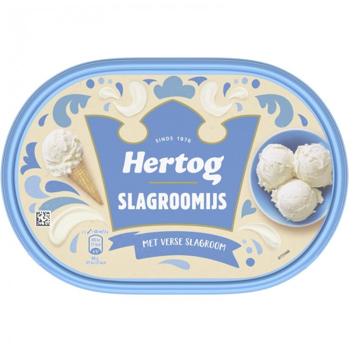 Glace Crème Fouettée 900ml Hertog