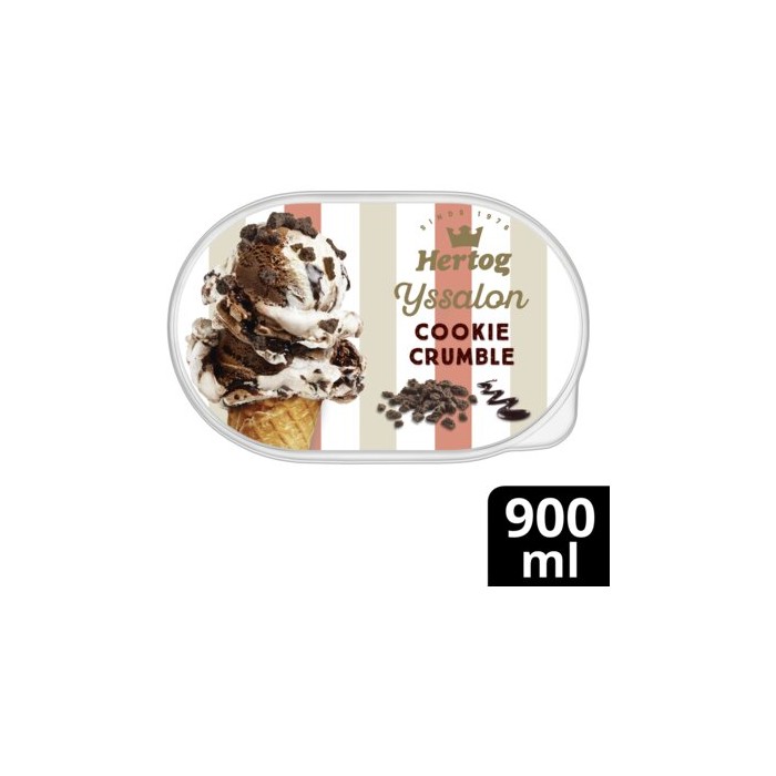 Glace Cookie Crumble 900ml Hertog