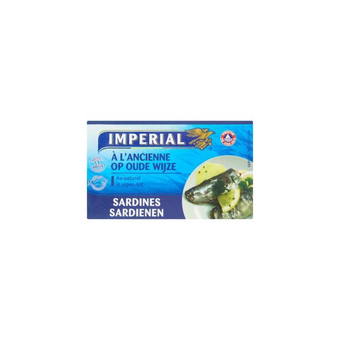Sardines à l'Ancienne au Naturel 125g Impérial