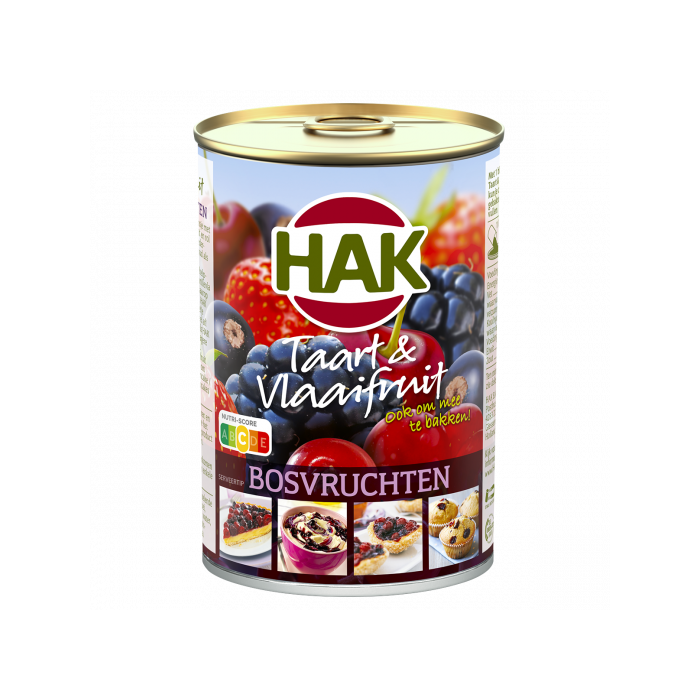 Garniture Dessert à base de Fruits des bois Boite 430g Hak