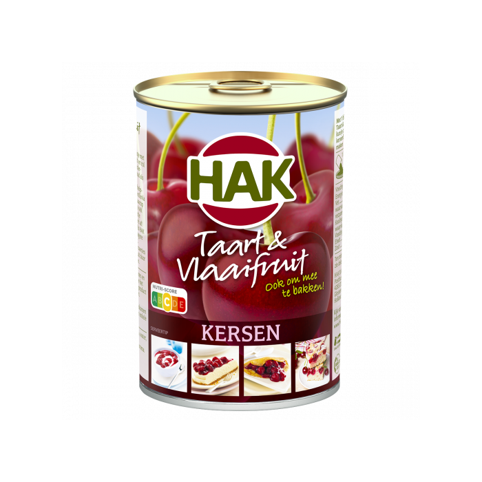 Garniture Dessert à base de Cerises Boite 430g Hak