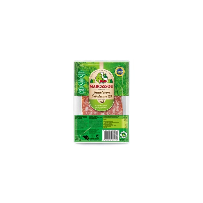 Marcassou Saucisson d'Ardenne IGP (12 tranches) 100g