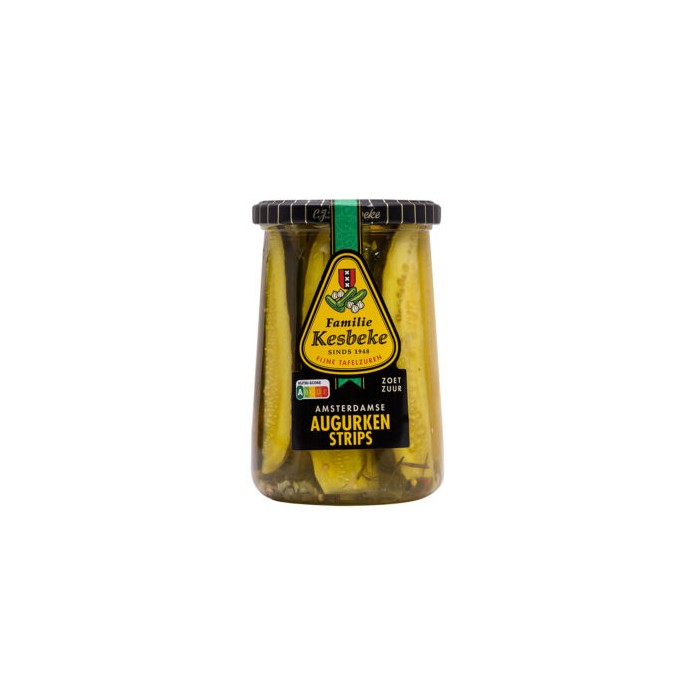 Cornichons en Tranches au vinaigre 580ml Kesbeke