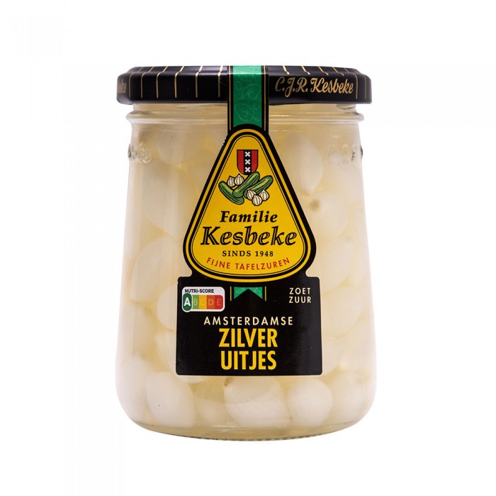 Oignons Blancs Perlés au vinaigre (ZilverUitjes) 235ml Kesbeke