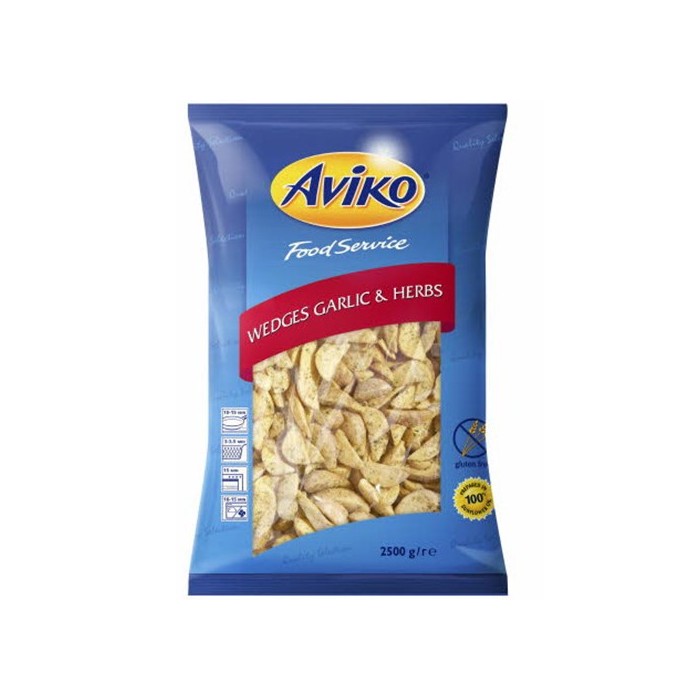 Potatoes Wedges Ail & Herbes 2.5kg Aviko