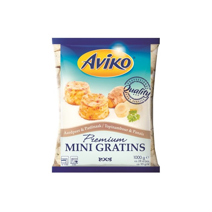 Mini Gratin PDT Topinambours & Panais 28 x 35g Aviko