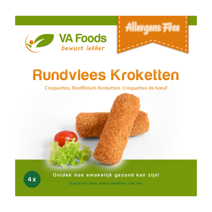 Croquettes Boeuf 12.5% Sans Gluten 4 x 80g VA Foods