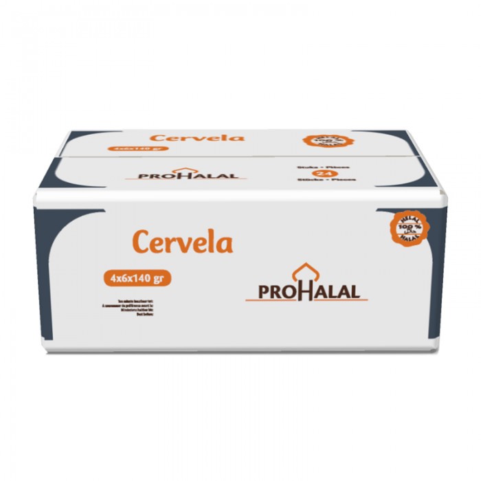 Cervelas de Poulet Halal 24 x 140g Vanreusel